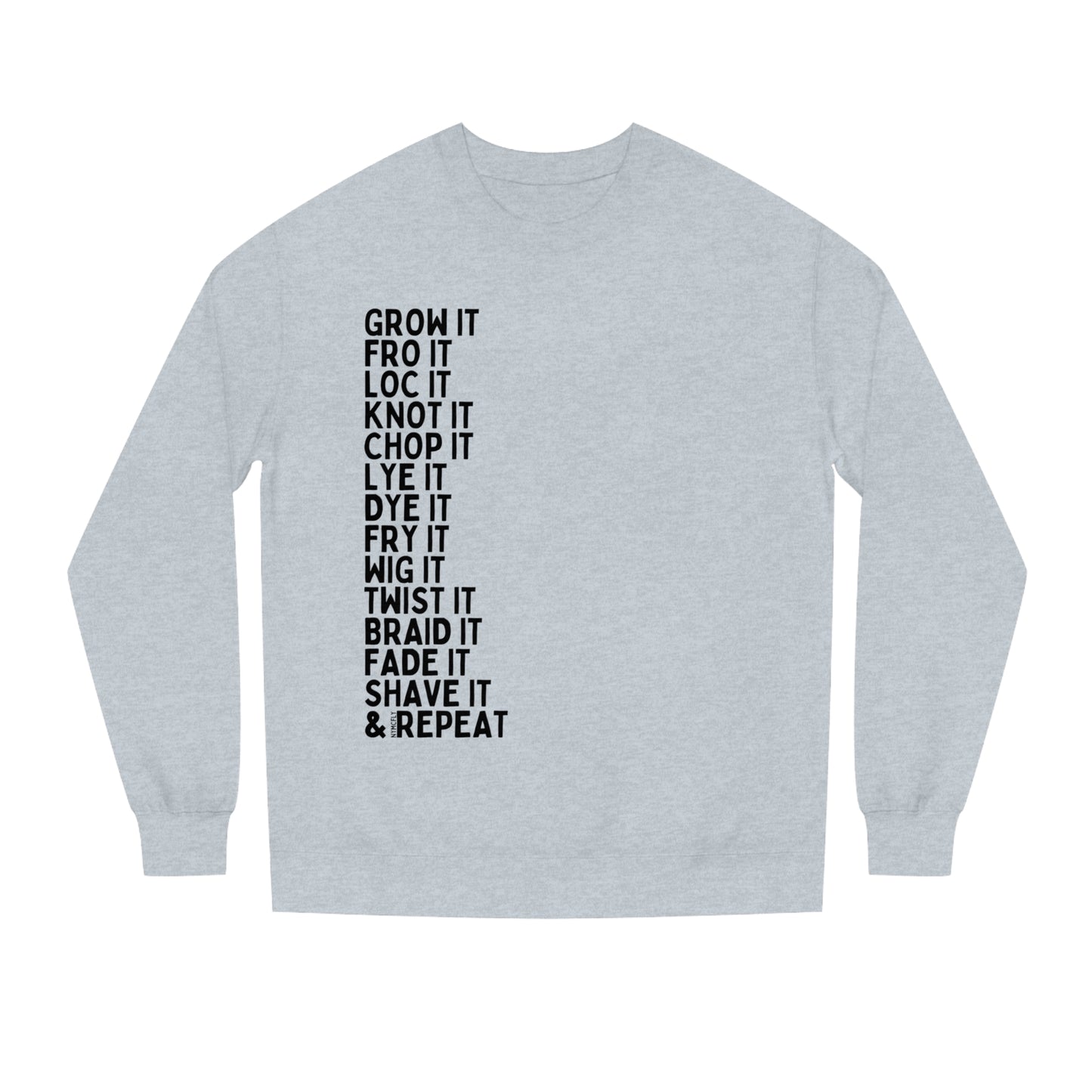 Hair Odyssey Text Unisex Crew Neck