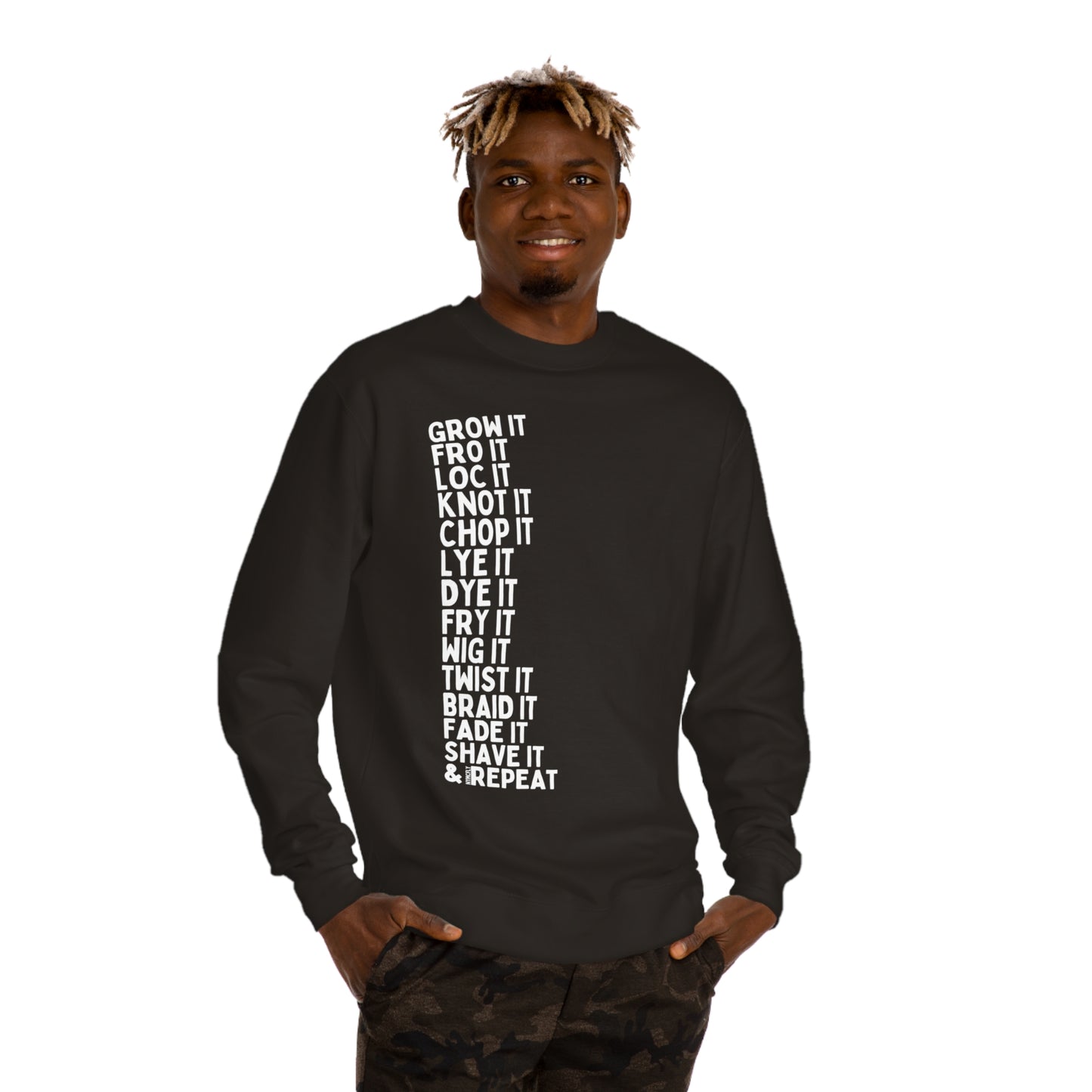 Hair Odyssey Text Unisex Crew Neck