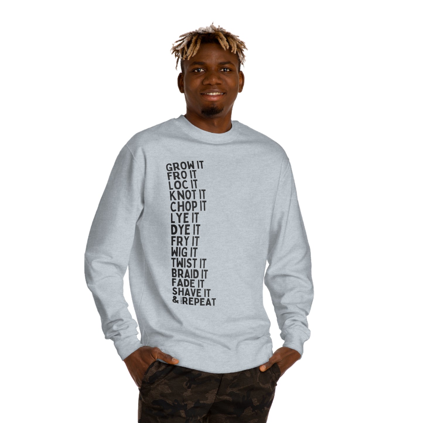 Hair Odyssey Text Unisex Crew Neck